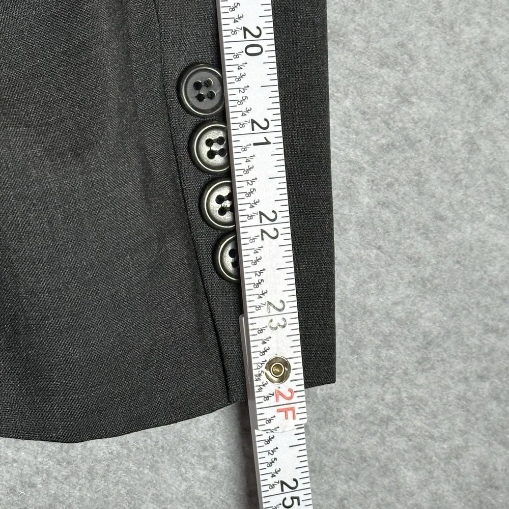 Vintage Brooks Brothers BrooksEase Blazer Mens 43R Gray Wool 2‎ Button